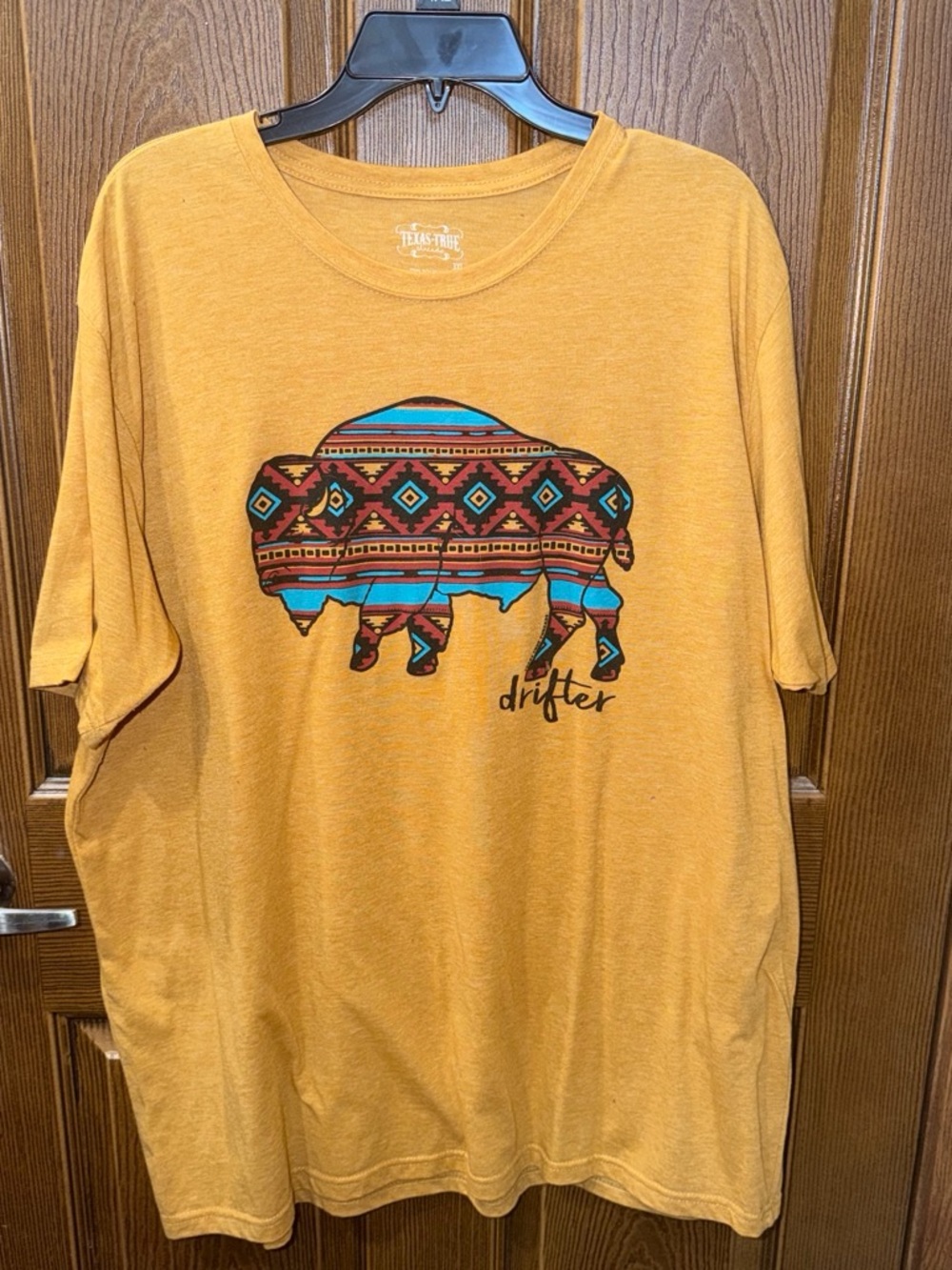 Drifter Women's Mustard Short Sleeve Buffalo Graphic Tee